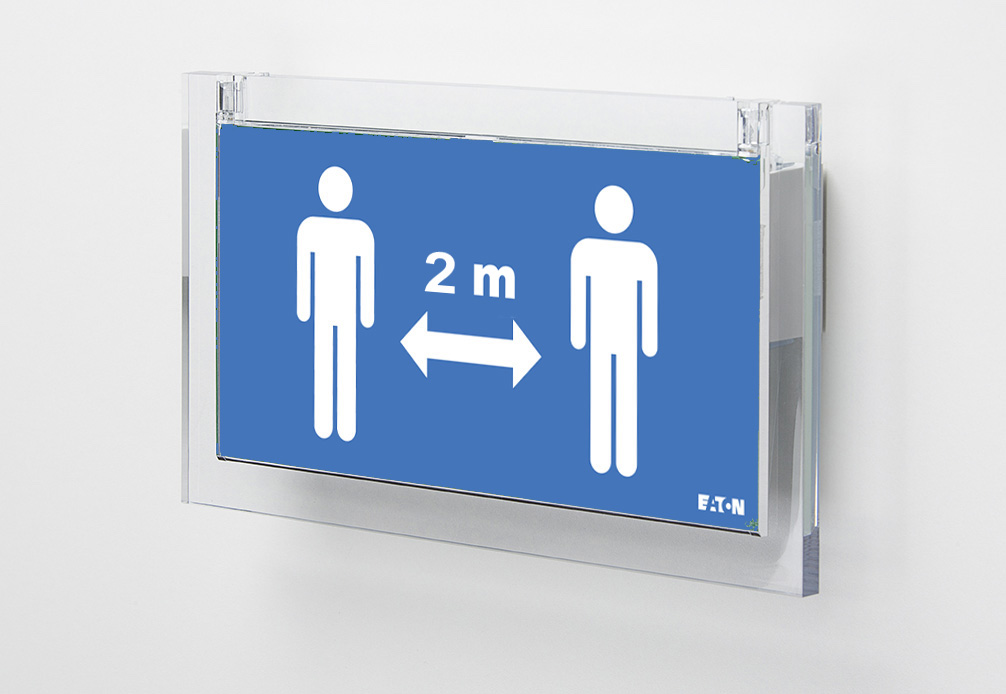 Social Distance Sign Direct on Wall